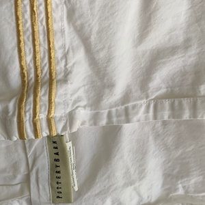 Pottery Barn flat sheet, two pillowcases, duvet cover and three shams.